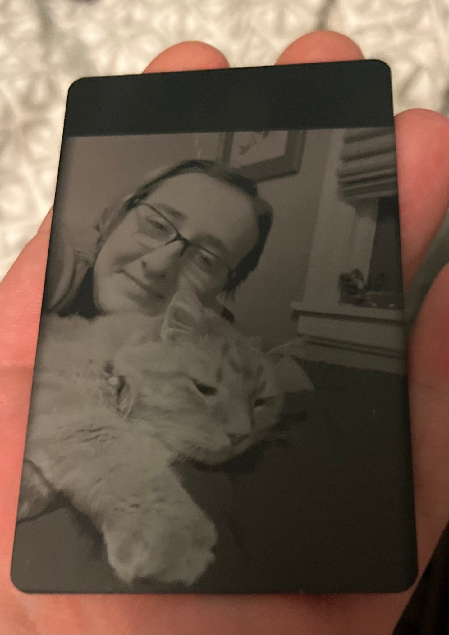 Wallet Size Metal Photo