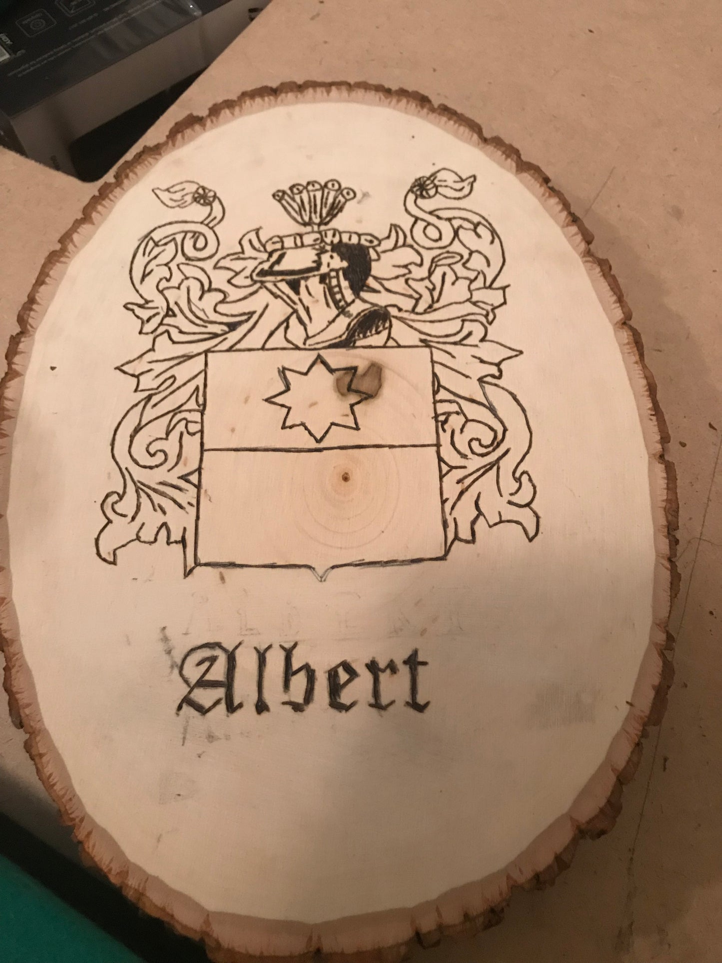 Wooden Clock and Plaque