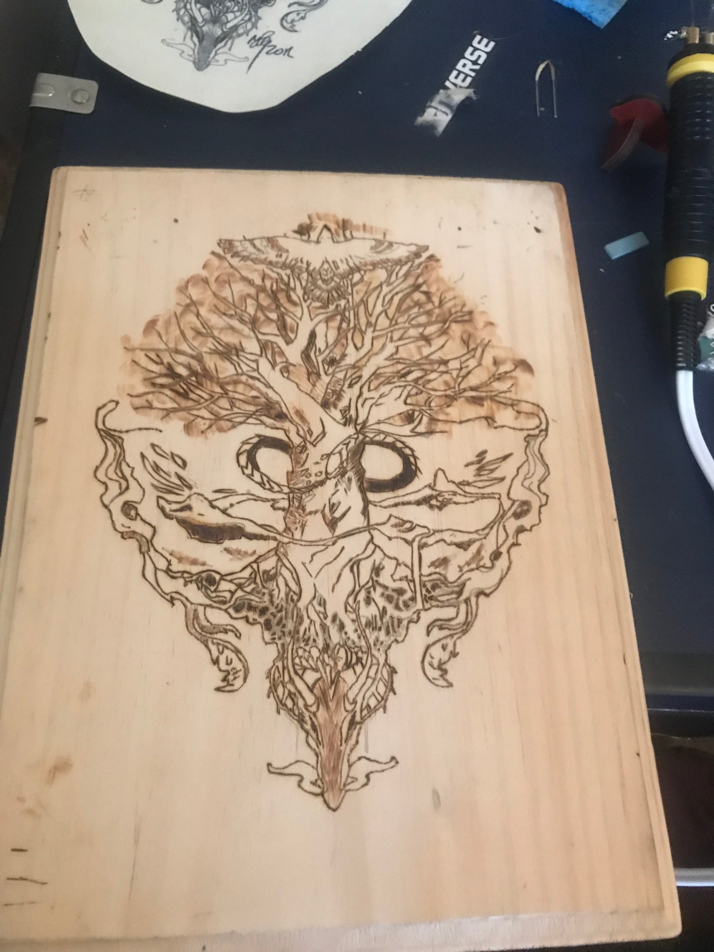 Wooden Clock and Plaque