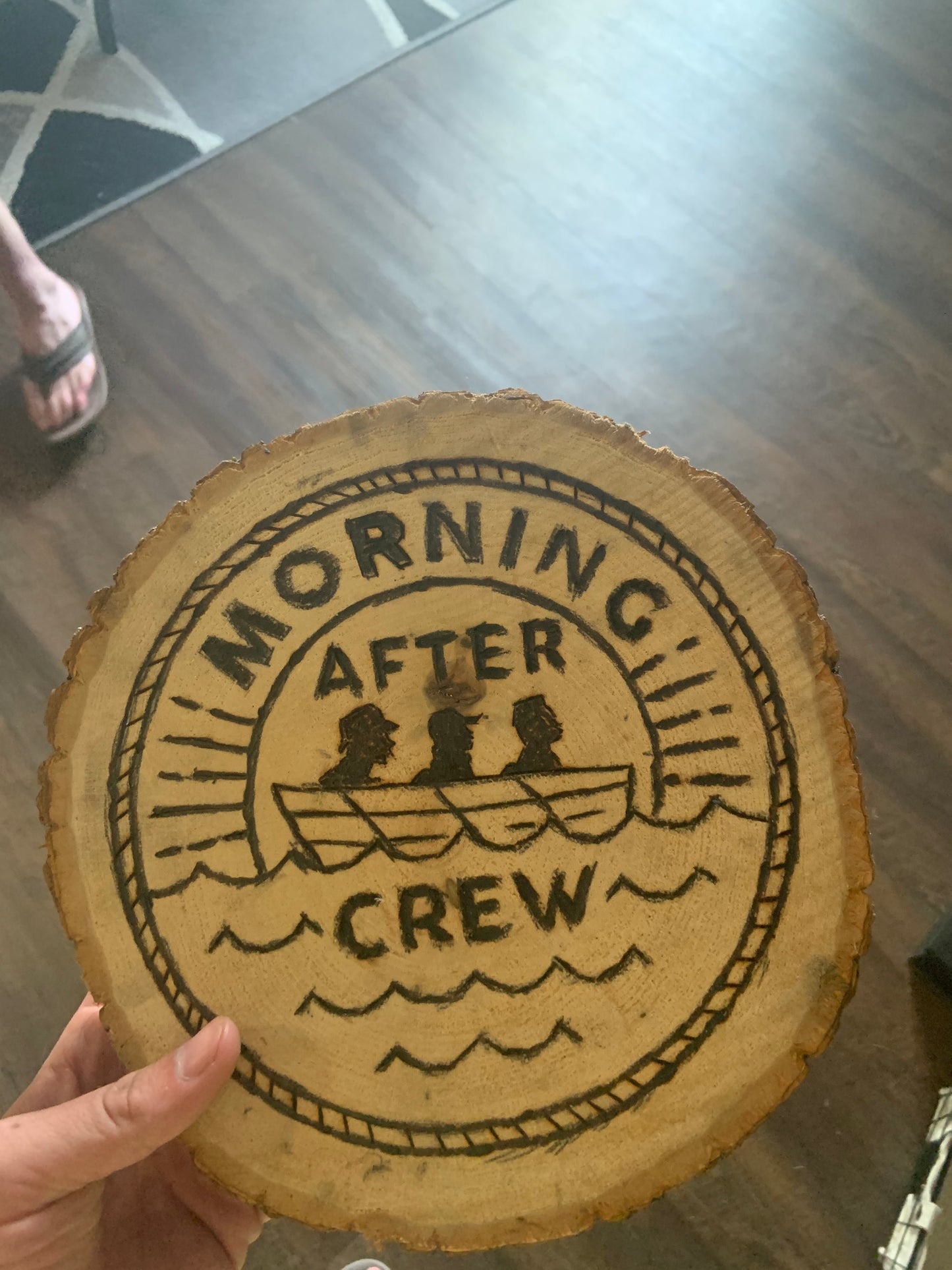 Wooden Clock and Plaque